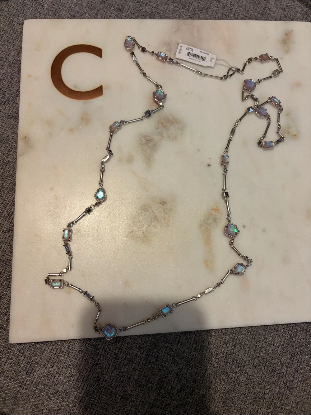 Kendra Scott Yazmin 39”  Iridescent Long Station Necklace